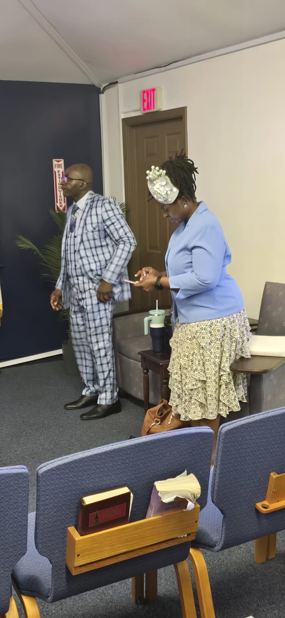 Pastor Reuben And Apostle Osla After Service