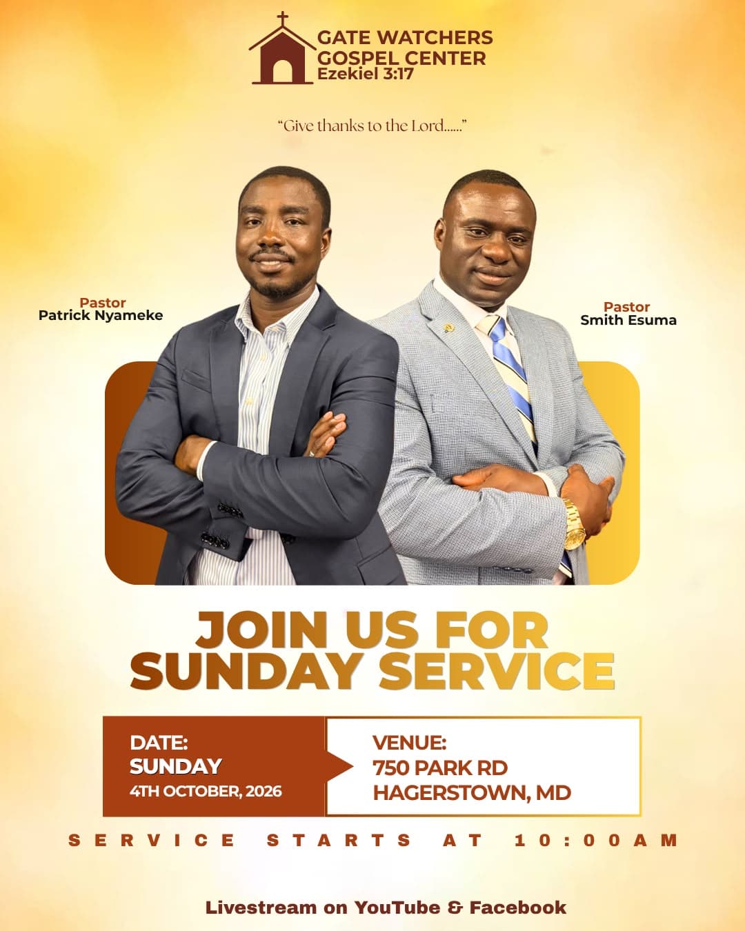 Sunday Service Flyer Oct 4