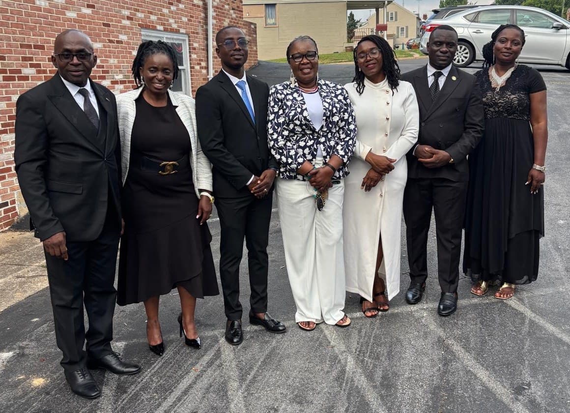 The Gate Watchers Gospel Center leadership team outside the church