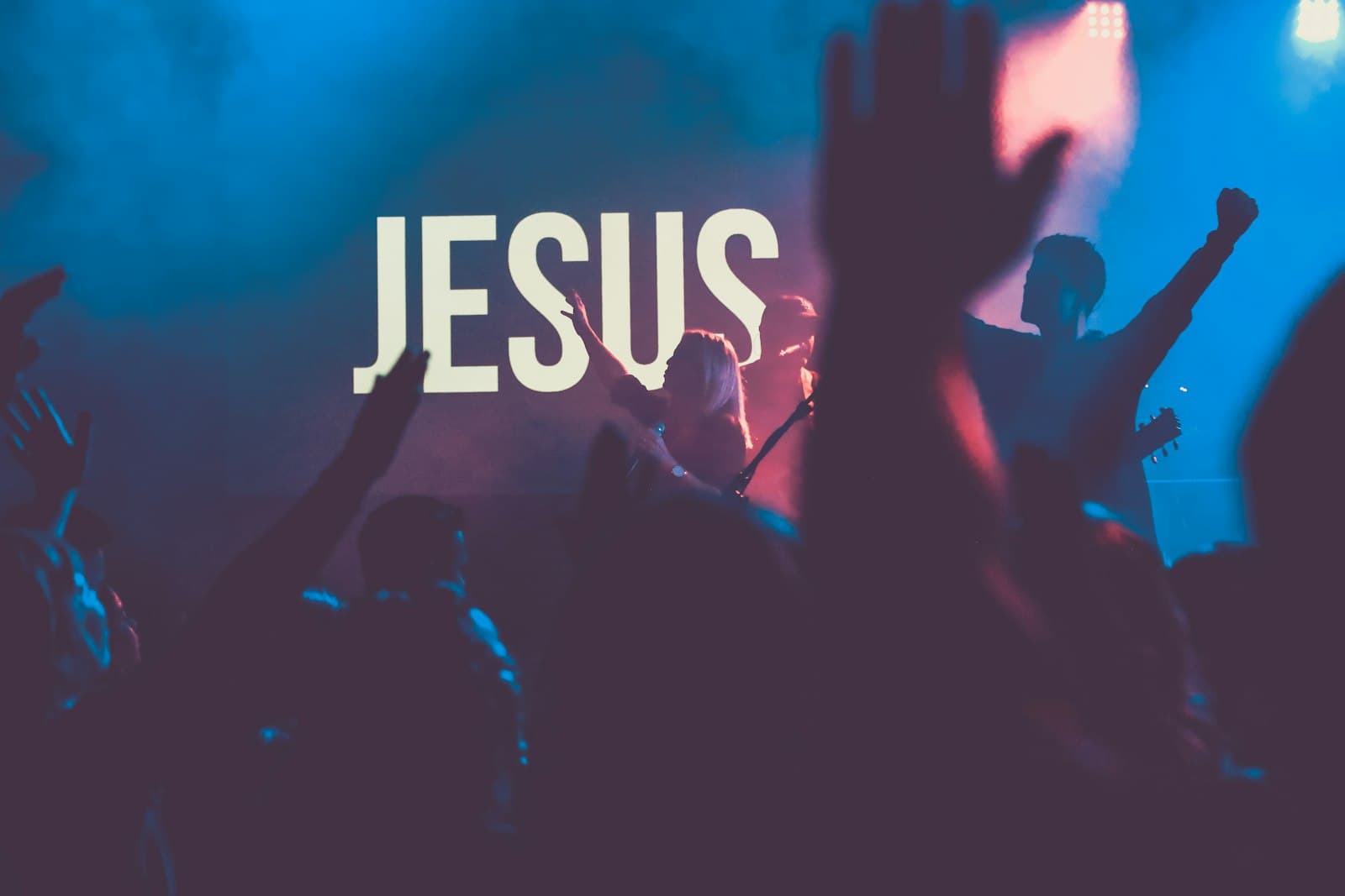 Hands lifted in worship